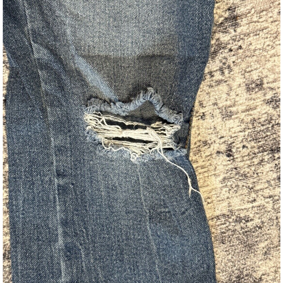CIRCUS NY Womens Jeans Size 27 High Rise Slim Straight Distressed Blue Denim - Picture 6 of 9